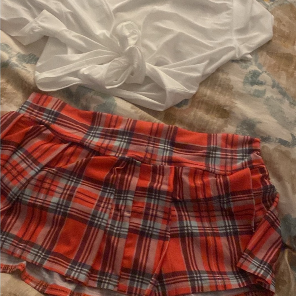 Plaid Red Women's Shorts